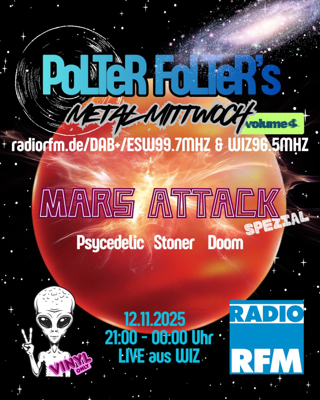 NEU! 'RFM - PoLTeRFoLTeR‘s Metal Mittwoch' ... von Thrash bis Black Metal - von Hardcore bis Grind